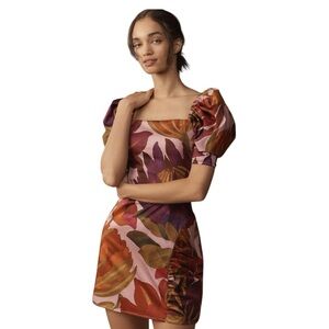 Farm Rio Puff Sleeve Mini Dress - Floral - Women’s Size Small - New With Tags